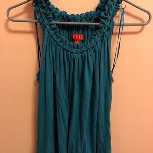 Turquoise green top woven size L
